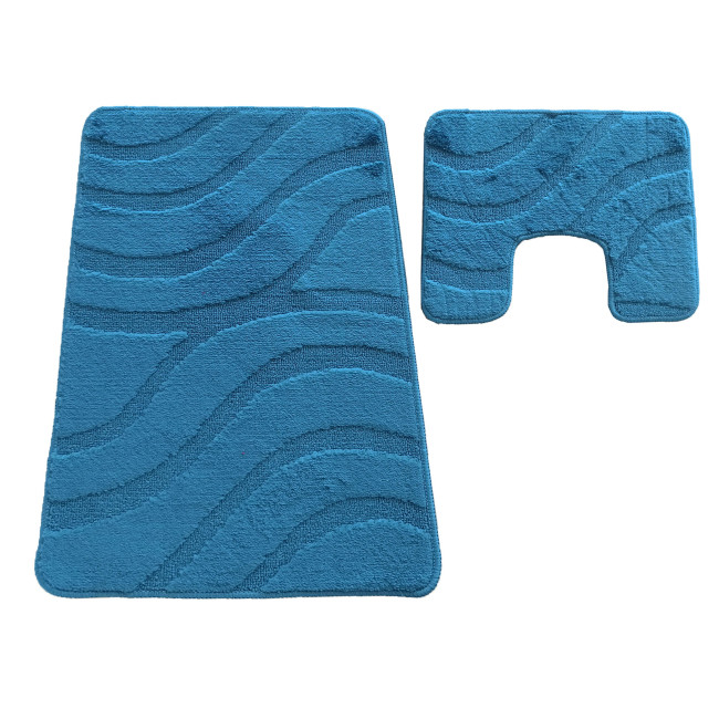 Sada kúpeľňových koberčekov Montana Symphony Ink Blue