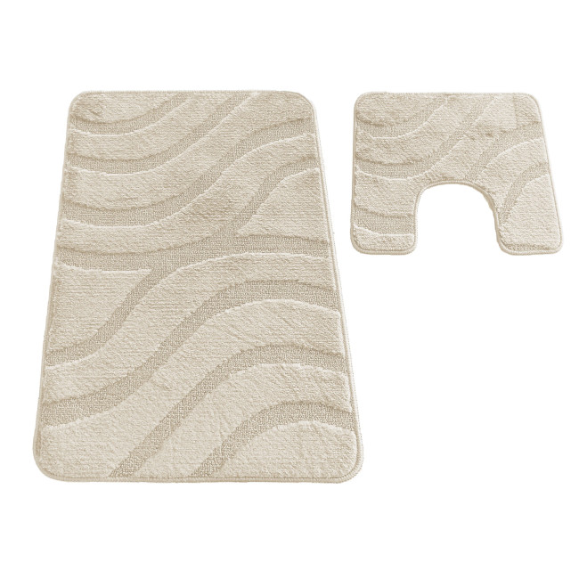 Sada kúpeľňových koberčekov Montana Symphony Pearl White