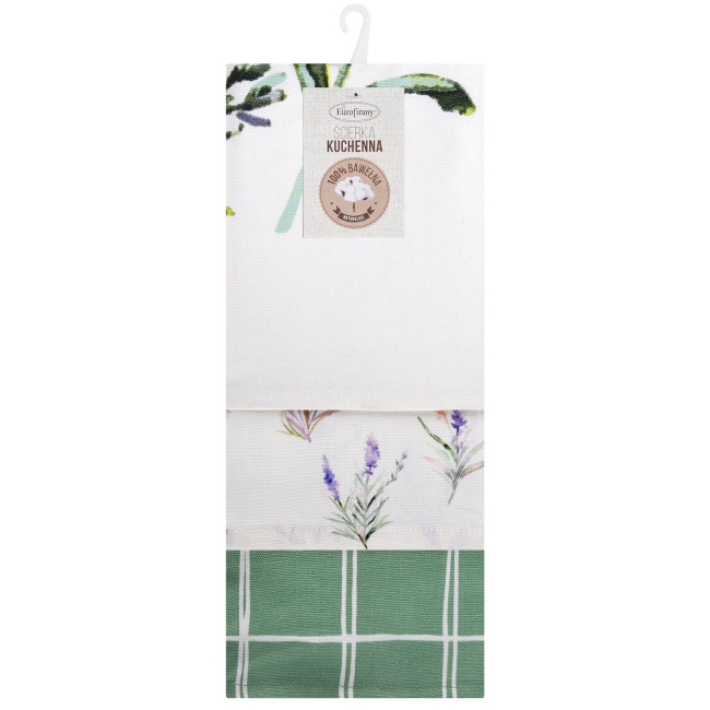 Sada kuchynských utierok LAVENDER naturálna / zelená