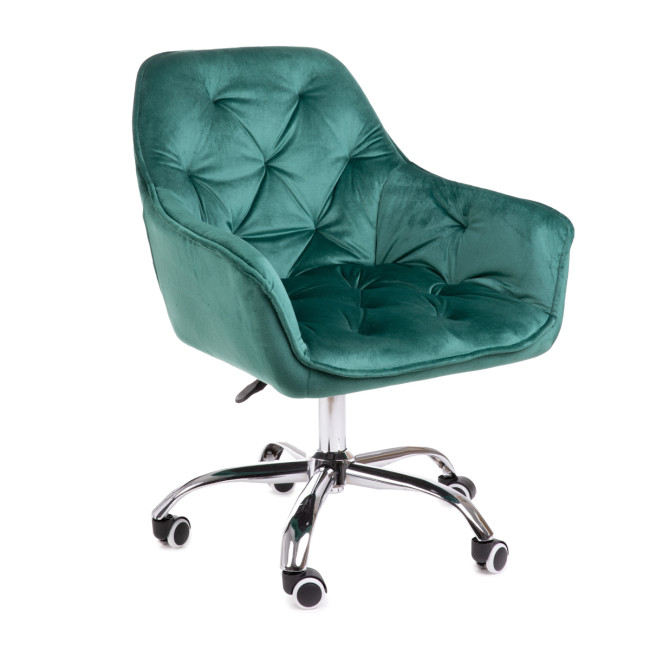 Kancelárska stolička FLOSSI zamatová zelená ALL 859262