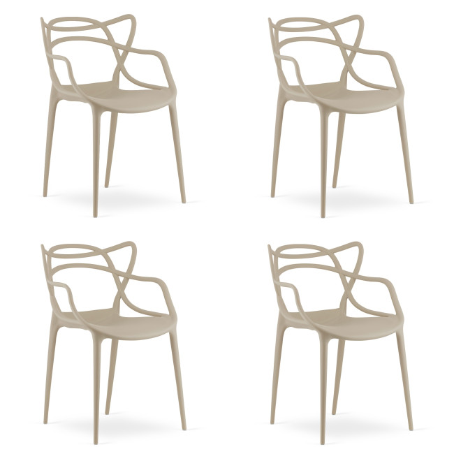 Set štyroch stoličiek KATO béžové (4ks)