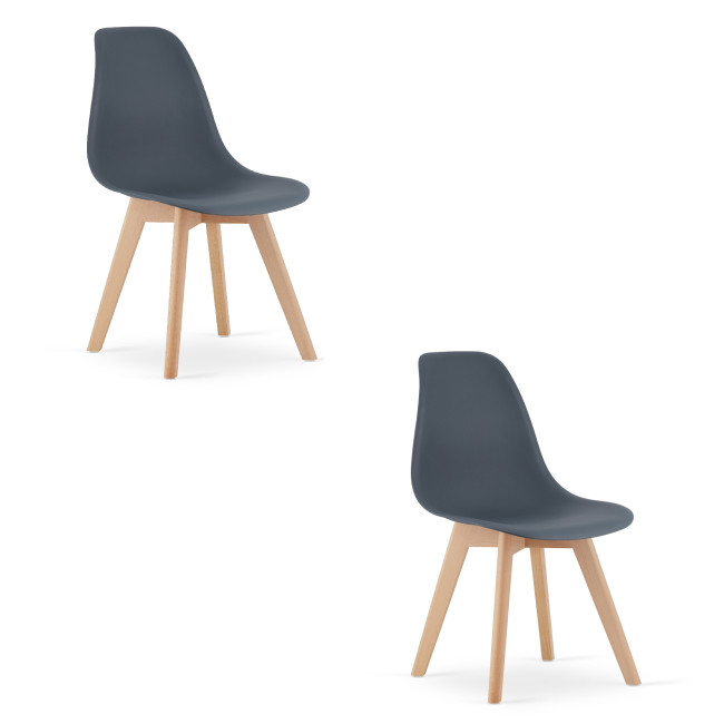 Set dvoch jedálenských stoličiek KITO bridlicový (2 ks)