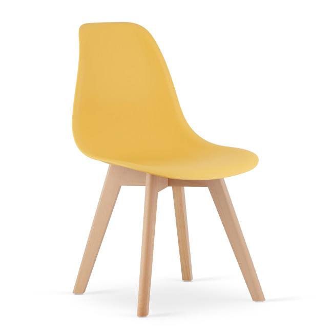 Jedálenská stolička KITO horčicová / naturálne nohy