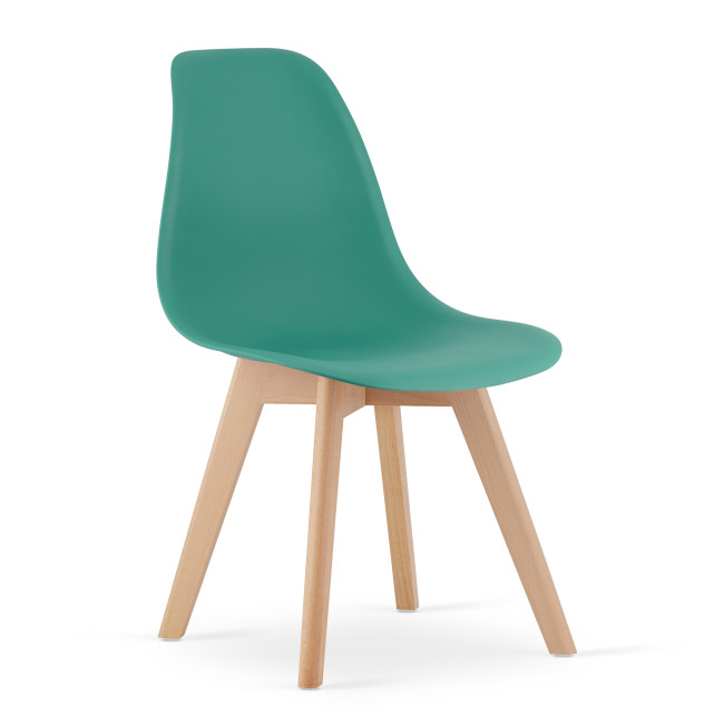 Jedálenská stolička KITO zelená / naturálne nohy