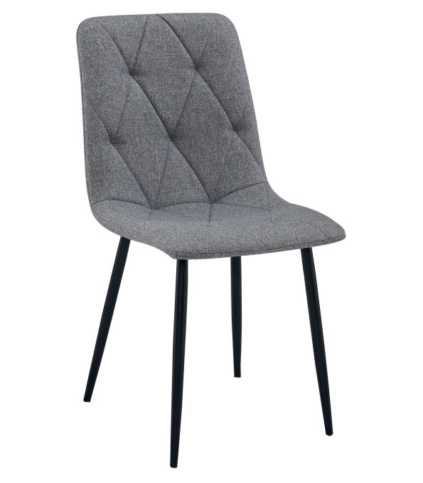 Jedálenská stolička LIBRA tmavosivá / čierne nohy