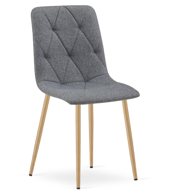 Jedálenská stolička LIBRA tmavosivá / hnedé nohy