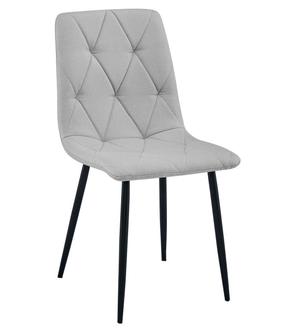 Jedálenská stolička LIBRA svetlosivá / čierne nohy