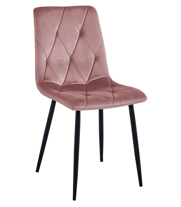 Jedálenská stolička LIBRA ružová / čierne nohy