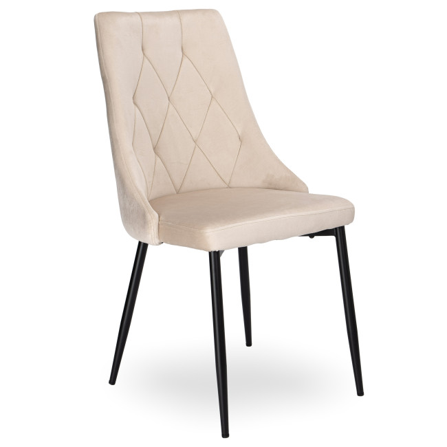 Jedálenská stolička LINCOLN zamatová, béžová