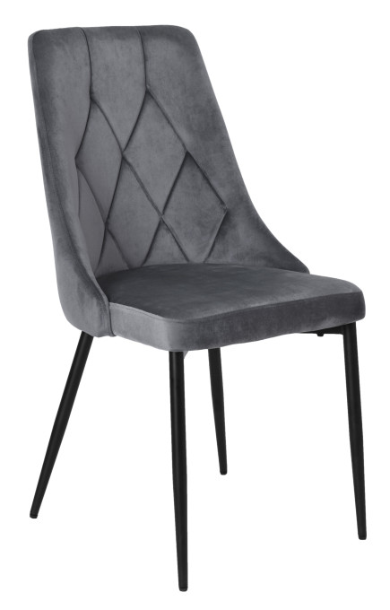 Jedálenská stolička LINCOLN zamatová, grafitová