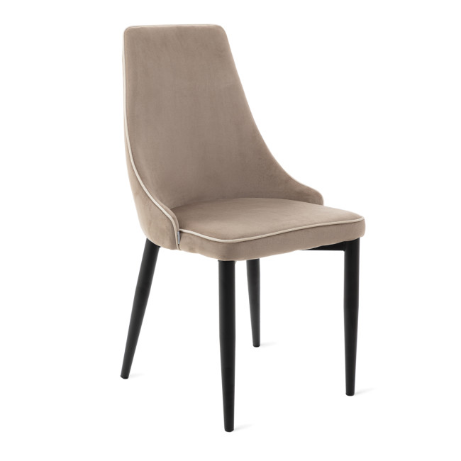 Jedálenská stolička LOUIS RIBBON zamatová béžová 848907