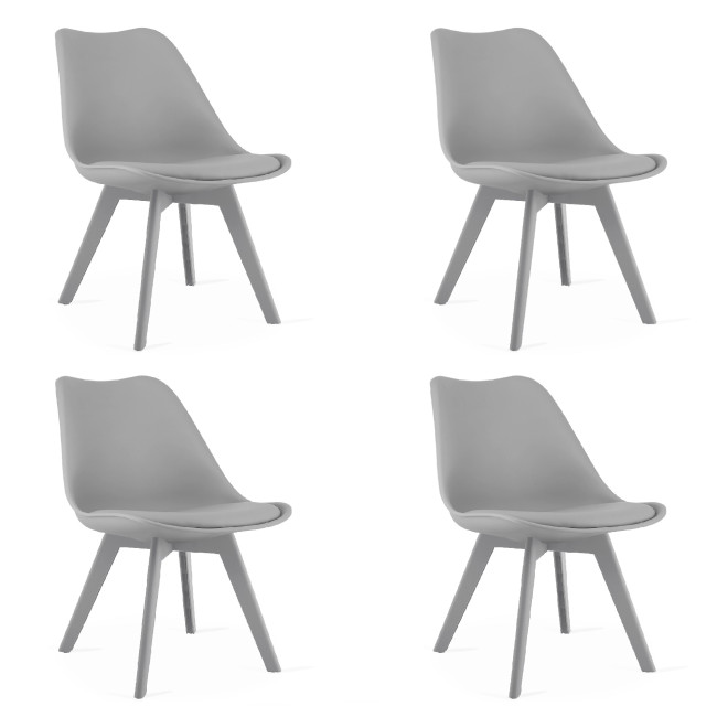 Set štyroch jedálenských stoličiek MARK sivý (4 ks)