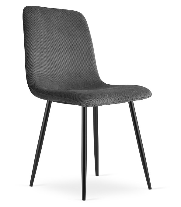 Jedálenská stolička RIFT sivá / čierne nohy