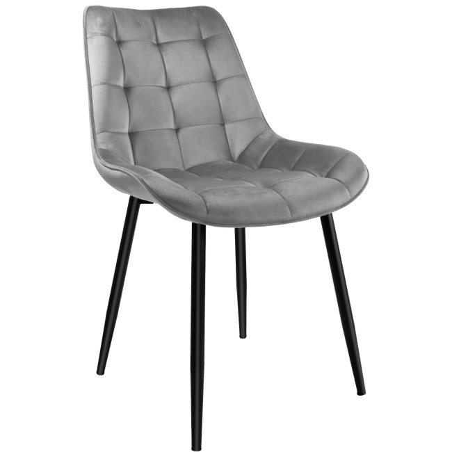 Jedálenská stolička NORMAN zamatová, grafitová