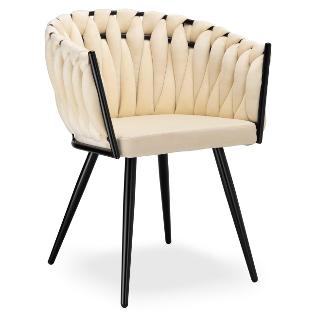 Jedálenská stolička ASTON zamatová, béžová