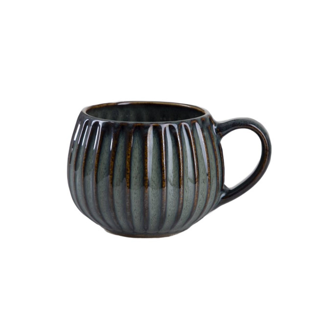 Hrnček ALMOS v tvare sudu, pruhovaný modrý 710810 380 ml