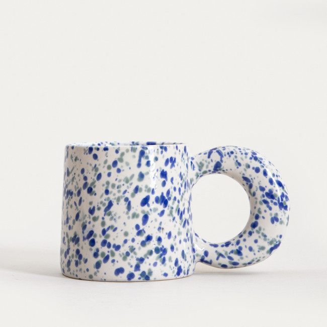 Hrnček MORNE biely / modrý 772566 300 ml