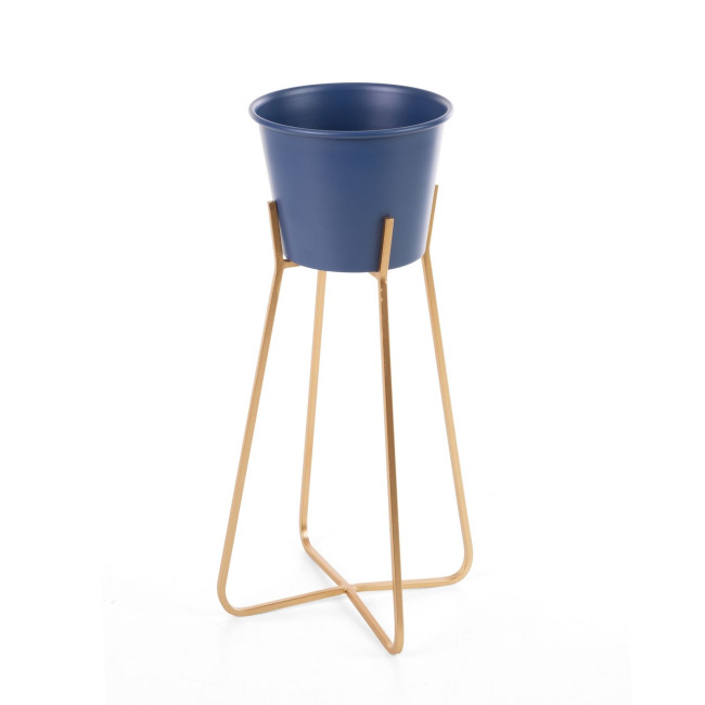 Kvetináč DONICA 1294 - modrý/zlatý