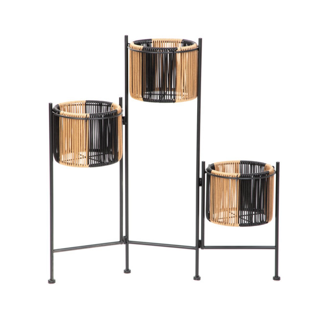 Stojan na kvety FLOERO béžový / čierny 876023