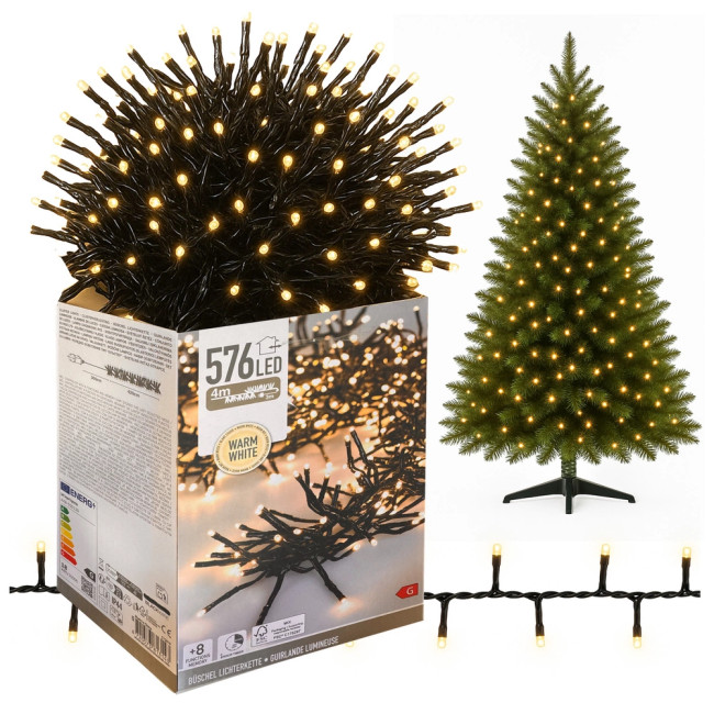 Dekoračné svetielka 576 LED biele