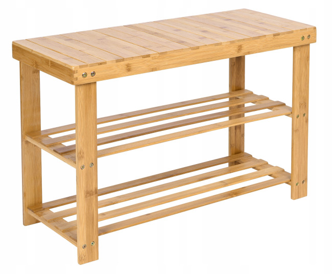 Botník MILOS s policami, bambusový