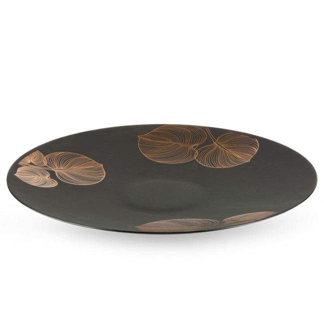 Dekoračný tanier VICTORIA 5 čierny / zlatý