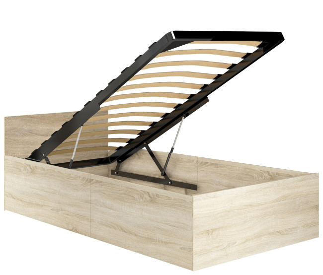 Jednolôžková posteľ s roštom 90x200 cm, dub sonoma