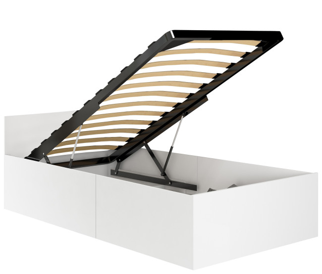 Jednolôžková posteľ s roštom 90x200 cm, biela