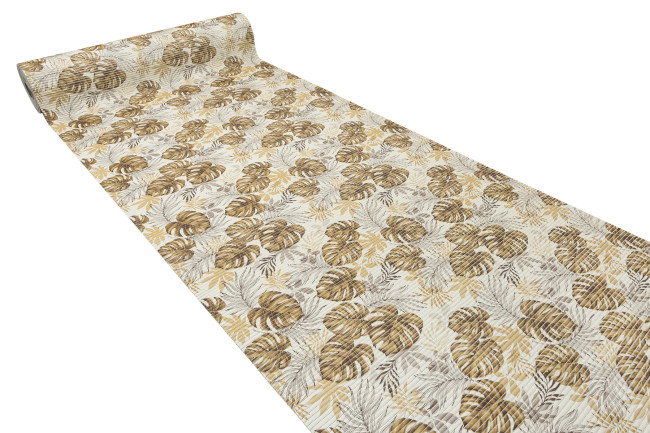 Kúpelňová penová rohož 265B Monstera béžová