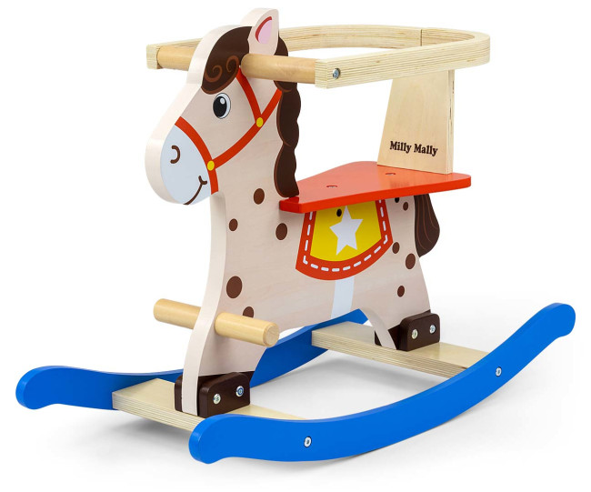 Hojdací koník Lucky 12 modrý / červený