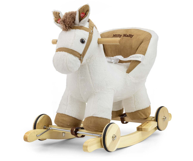 Hojdací koník Polly biely