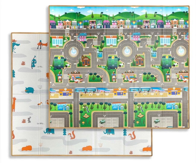 Levně Hrací podložka pro děti Play City and Fields T1