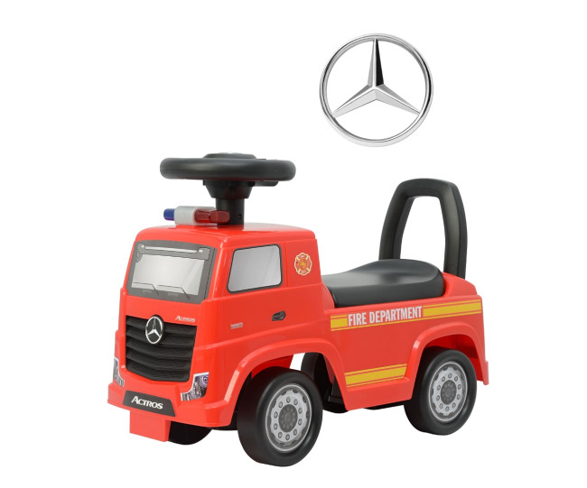 Odrážadlo Mercedes-Benz Actros hasičské auto červené