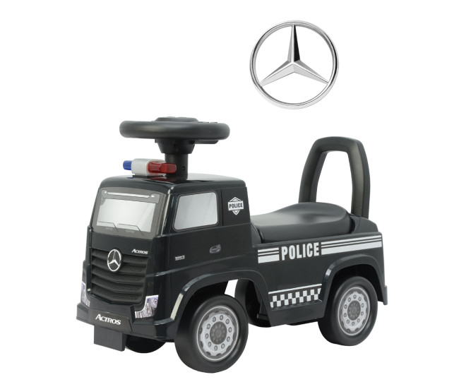 Odrážadlo Mercedes-Benz Actros policajné auto čierne