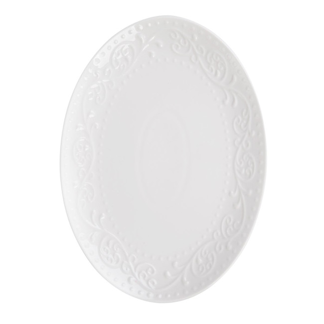 Servírovací tanier SYLIA s ornamentom 874715 35x25 cm