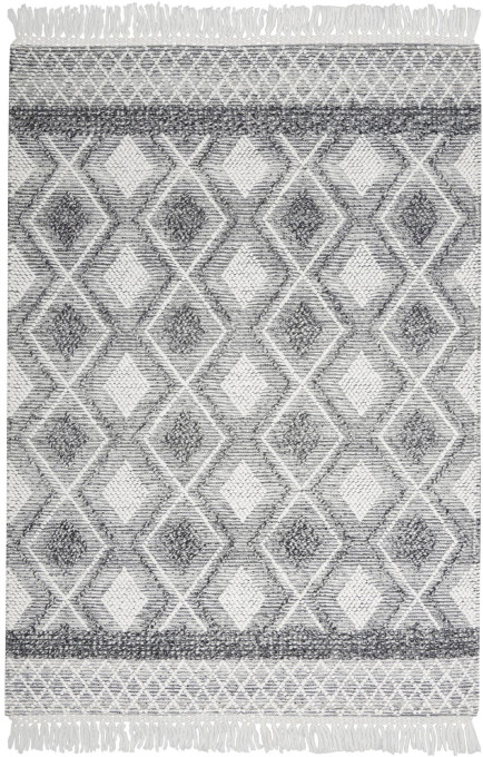 Koberec NICOLE CURTIS DIAMONDS sivý / slonová kosť