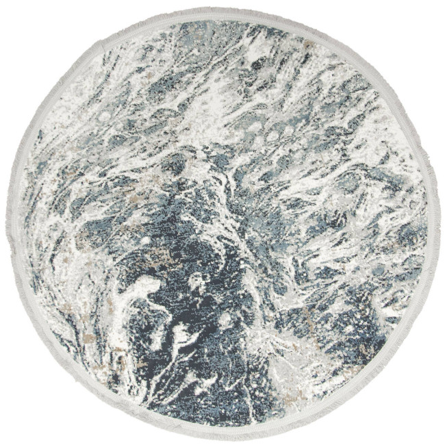 Koberec 101 marmur modrý / sivý kruh