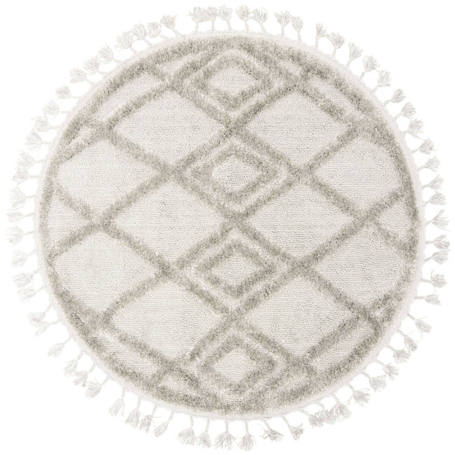 Koberec BERBER 6843 Romby 3D - svetlosivý