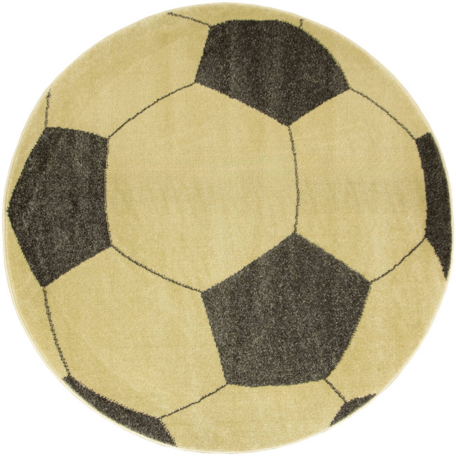 Levně Koberec Lima G758A Football, žlutý / grafitový kruh