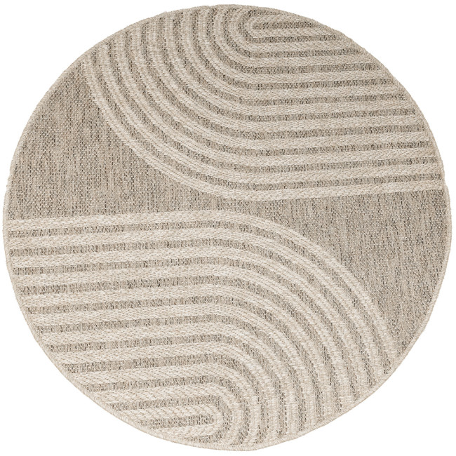 Koberec Patio 5029/178 béžový / hnedý kruh