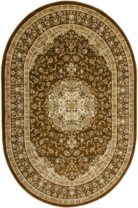 Levně Koberec Super Rose 3619A Ornament, hnědý / béžový / krémový ovál