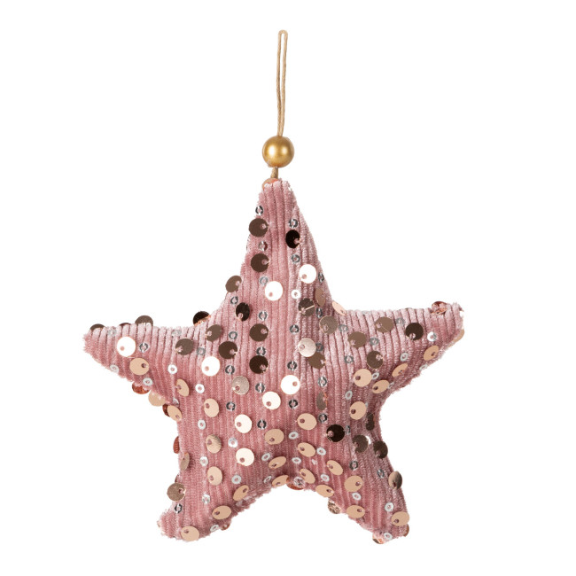 Vianočná ozdoba 320B ružová (12 ks)