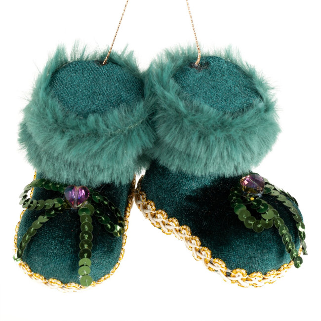 Vianočná ozdoba 367 tyrkysová (6ks)