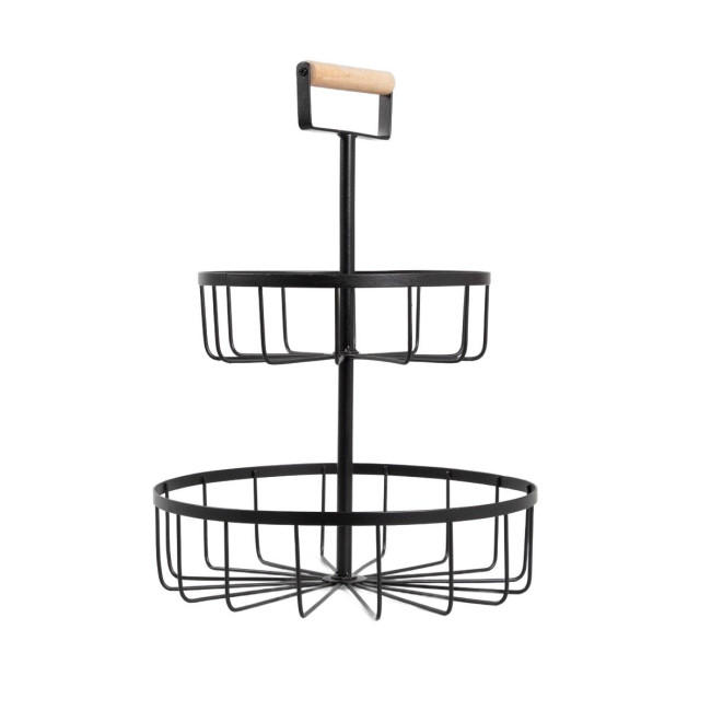 Podnos GECKO dvojposchodový čierny 730870