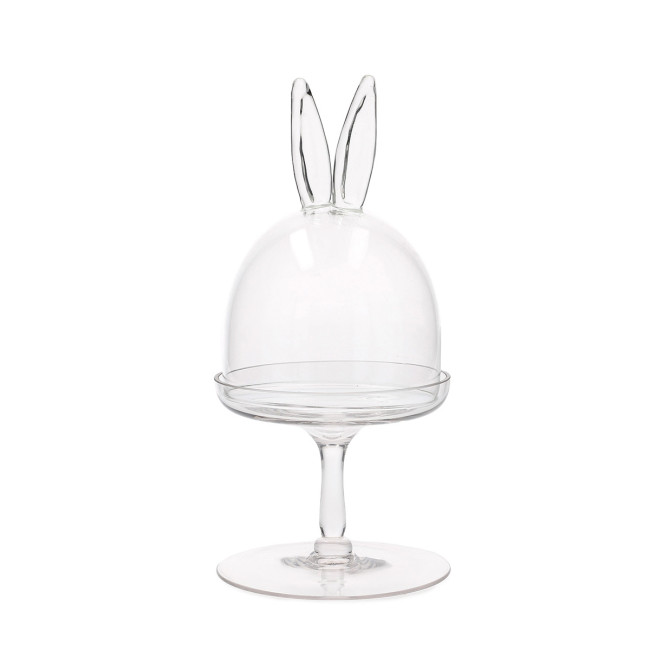 Podnos PRATA so skleneným vekom v tvare zajačích uší 810041