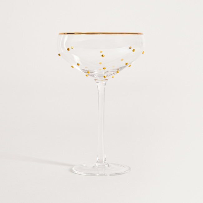 Pohár na stopke PEDRA s bodkami 763298 260 ml