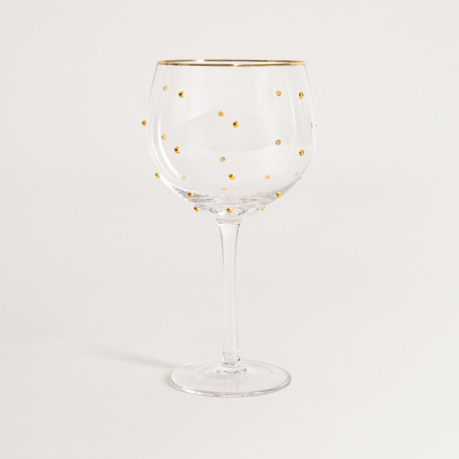 Pohár na stopke PEDRA s bodkami 763304 520 ml