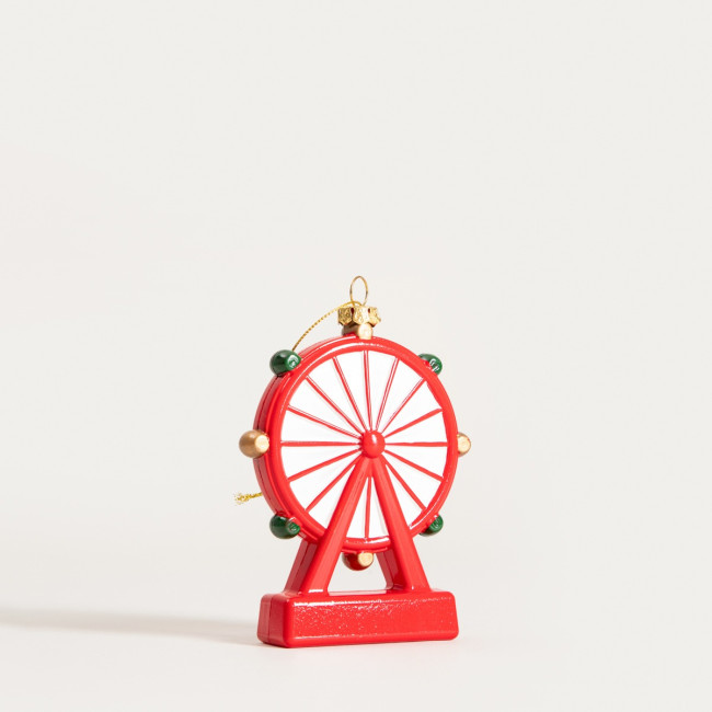 Závesná vianočná dekorácia EVI RED ruské koleso 753763