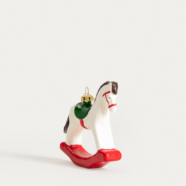 Závesná vianočná dekorácia EVI RED koník 753725