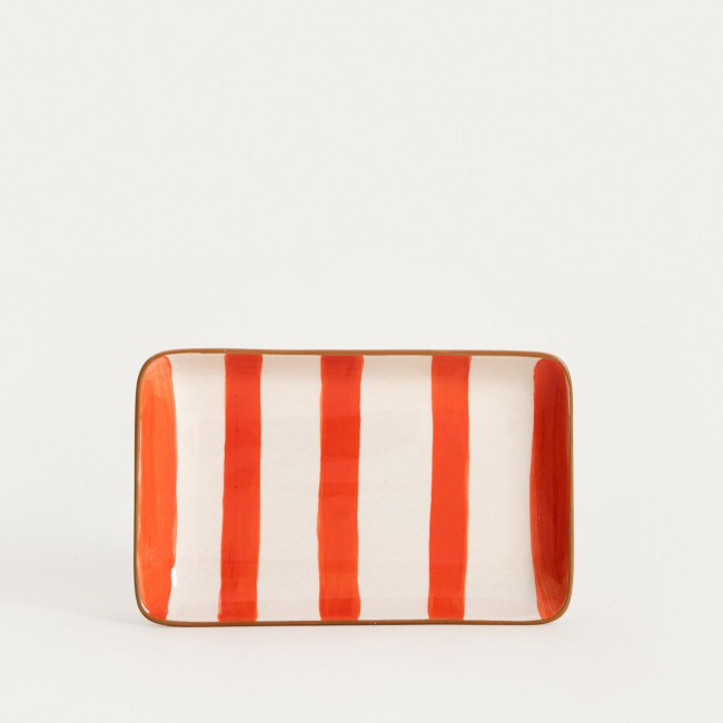 Dekoračný tanier TORRIT biely / oranžový 775161